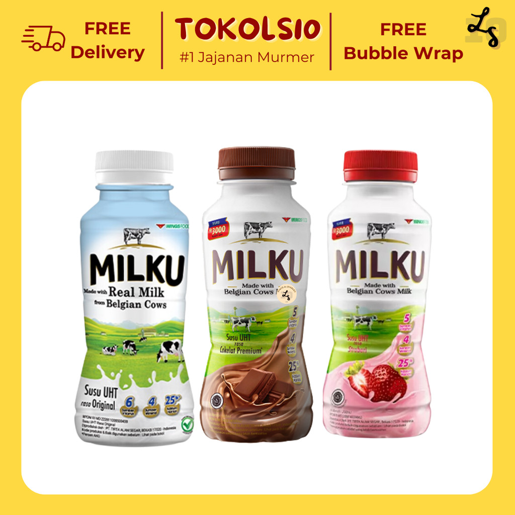 

Milku Susu Original/Cokelat/Stroberi 200ml