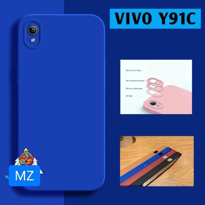 Silikon Hp/Soft Case VIVO Y91C/ Y1S/ 1820 Casing Case Selicon MaCaron Pelindung Pro Camera Bahan Teb