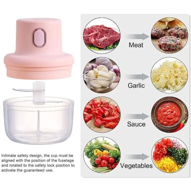 (wk acc) MINI CHOPPER USB PORTABLE / Blender Portable Elektrik Tanpa Kabel - Blender Elektrik Mini -