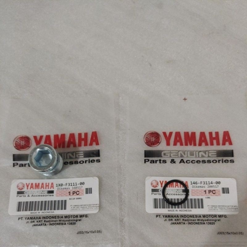 COD Baut Tutup As Skok Shock Depan + Karet O Ring Yamaha RXK RXS Original