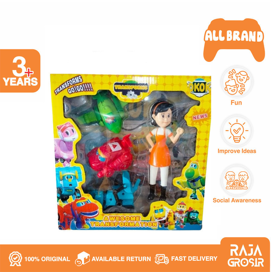 Mainan Anak Robot OKOK Gogo Dino-Robot Transform
