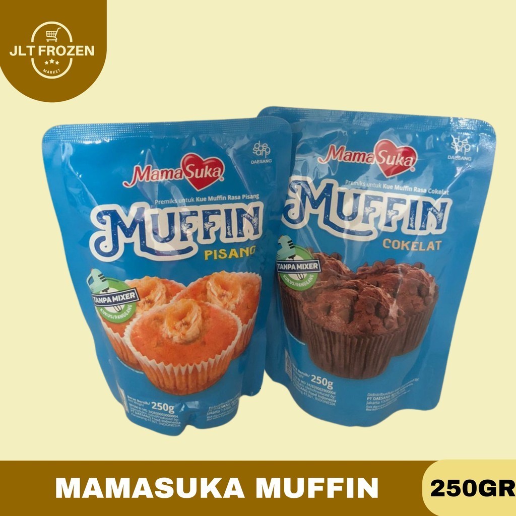 

Mamasuka Muffin Tepung Premiks Rasa Coklat / Pisang Tepung Kemasan Pouch 250 Gram