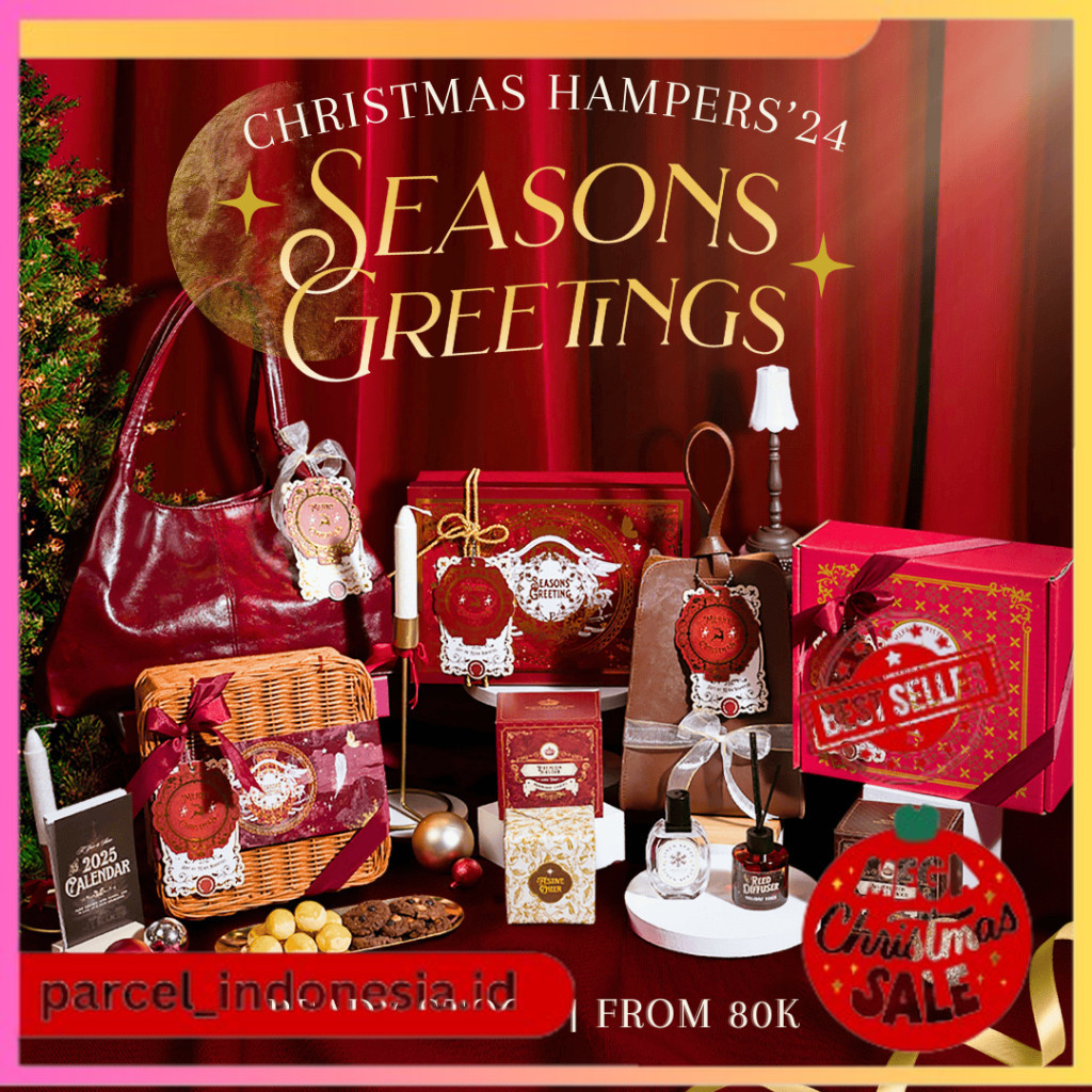 

Hampers Natal 2024 | Season Greetings Christmas Hampers Kado Natal Christmas Gift Parcel Natal Kalender 2025 Hardbox Tas Kue kering Coklat Reed Diffuser Nastar Box Murah Unik