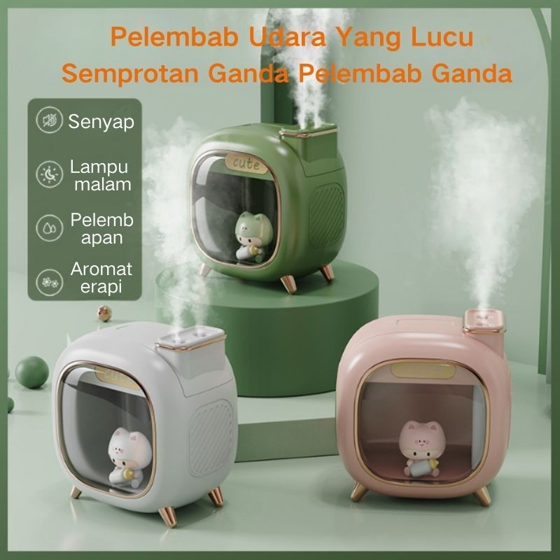 Pelembab Udara 500ml  Diffuser Minyak Esensial Kelembaban Udara Diffuser Aromaterapi Pelembab Udara 