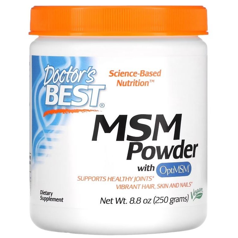 Doctor's Best MSM Powder with OptiMSM 250 gram hair skin joint health USA