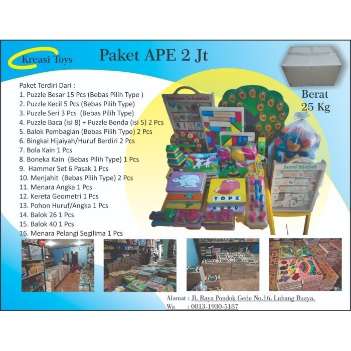Paket Murah Alat Peraga Edukatif APE PAUD TK [2 juta]