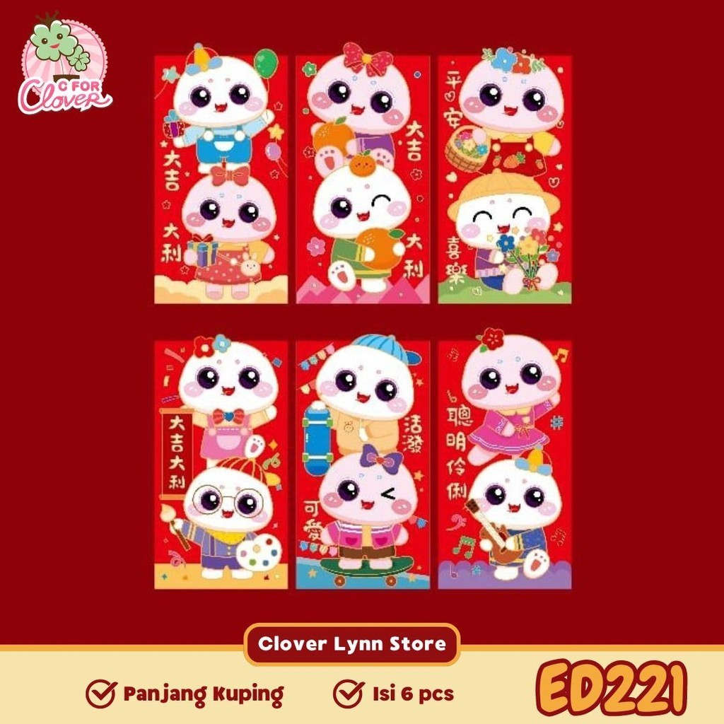 

ANGPAO 3D PANJANG IMLEK TAHUN ULAR ISI 6 PCS chinese new year snake year 2025 cfc