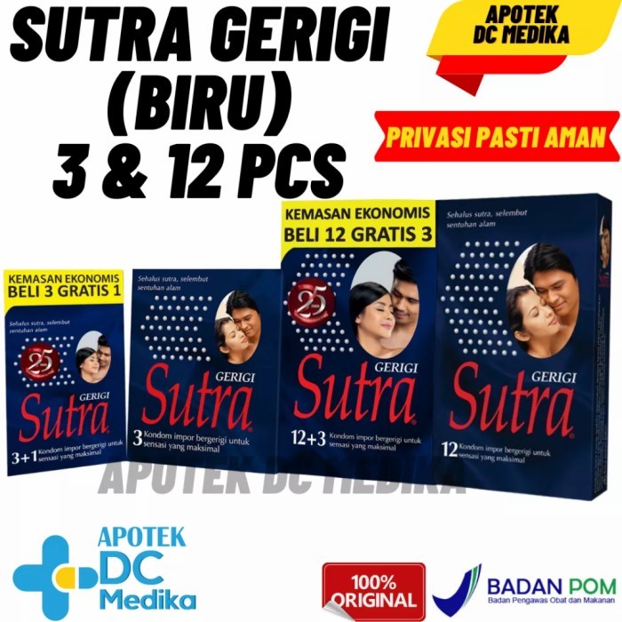 DCMSALE Kondom Sutra Gerigi isi 3 / Kondom / Kontrasepsi Pria - 3's