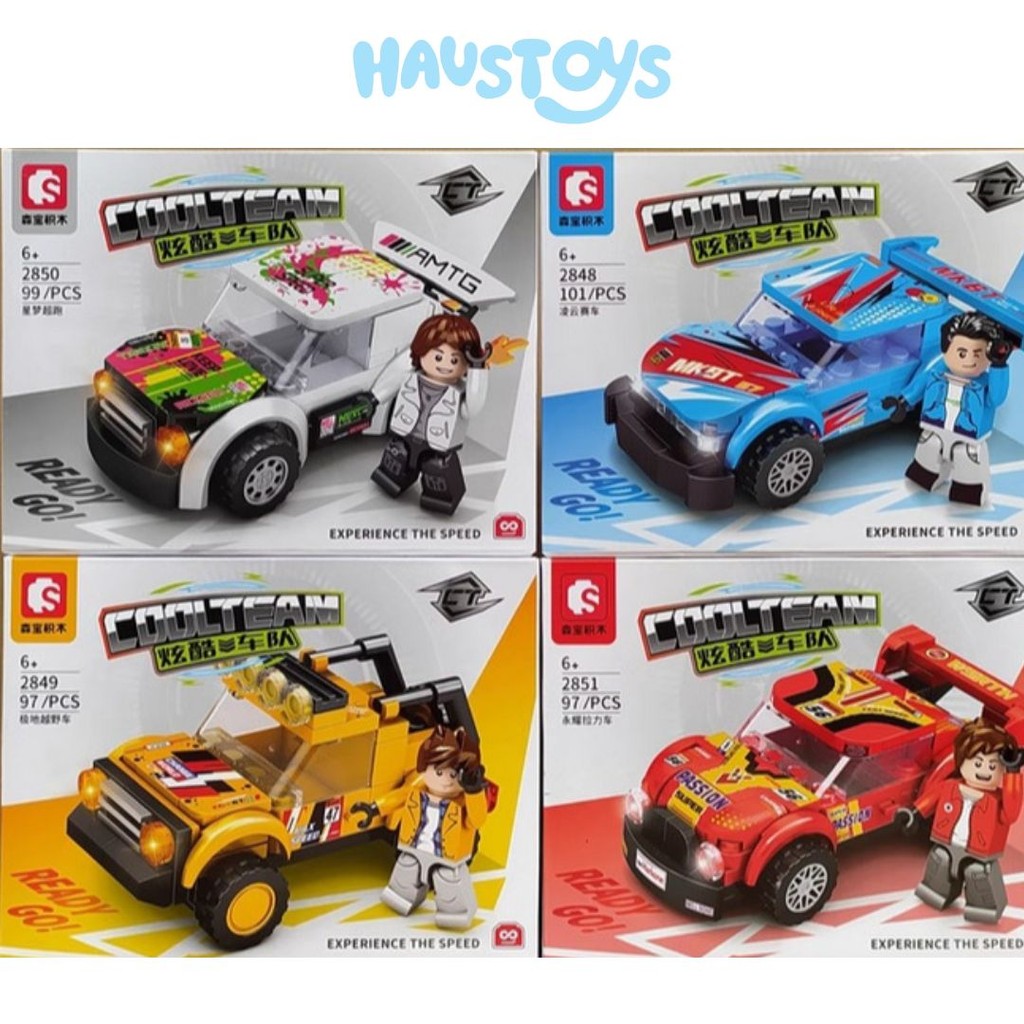 Sembo Brick Transform 2848-2851 Car Coolteam 4in1