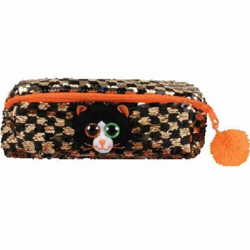 

20CM Ty Fashion Big Eyes Beanie Sequins Pencil Bag Case Cute Animal Doll Shadow Cat Students School Essentials Children Gifts