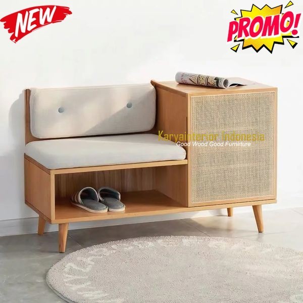 rak sepatu bench rotan aami rak sepatu rotan modern Rak sepatu