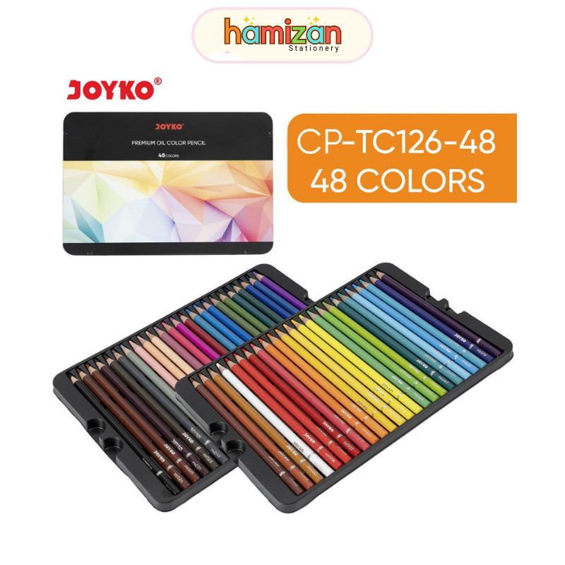 

( 72 warna ) Premium Oil Color Pencil Kemasan Kaleng Joyko CP-TC126-72 / Premium Oil Color Pencil Pensil Warna Joyko CP-TC126 - 72 Warna Joyko Murah Berkualitas