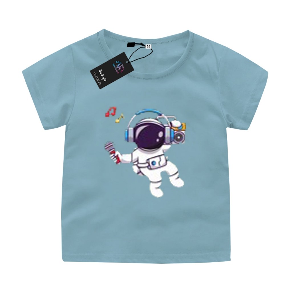 Kaos Astronot Anak Laki Atasan Anak Unisex Baju Anak Toko Baju Anak 9939 0-4 Tahun