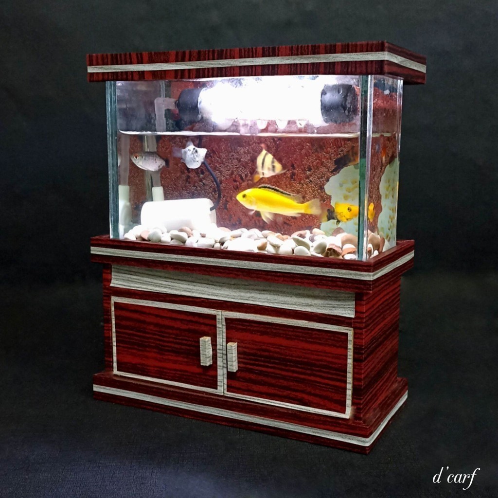 AQUARIUM FULLSET Lampu Led, batu aquarium/pasir aquarium, Stiker background aquarium, aquarium, aqua