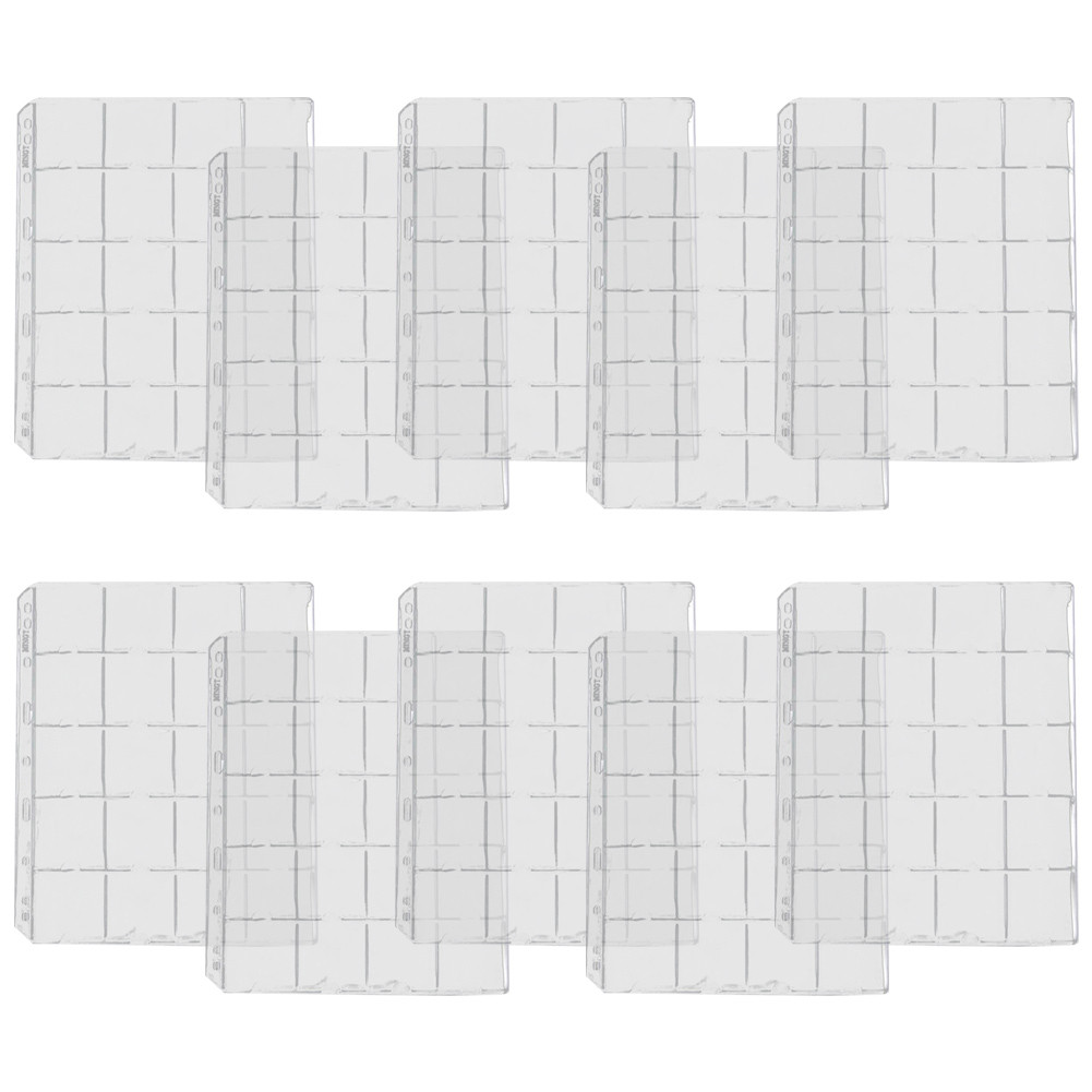 

Page Coin Holder Sheet Clear Organization 1/10 Sheet For 50mm Coins For Coin Collection PVC Page Album Practical