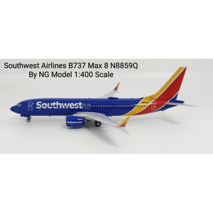 Pesawat Terbang Southwest Airlines B737 Max 8 N8859Q  NG Model Skala 1:400