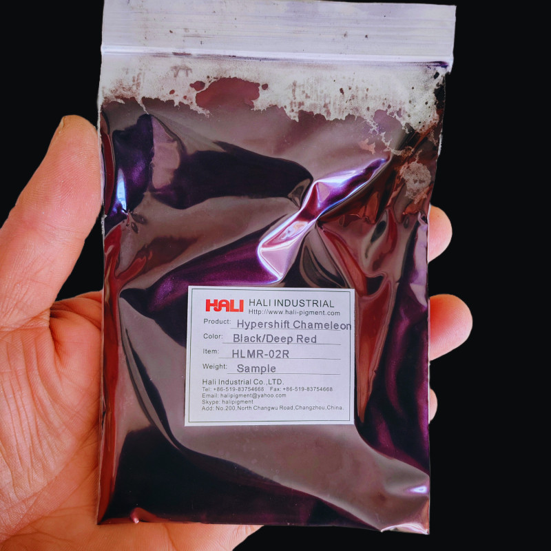 1Gram Black/Deep Red Super Intense Chrome Chameleon Pigment Car Paint Color Shifting Powder