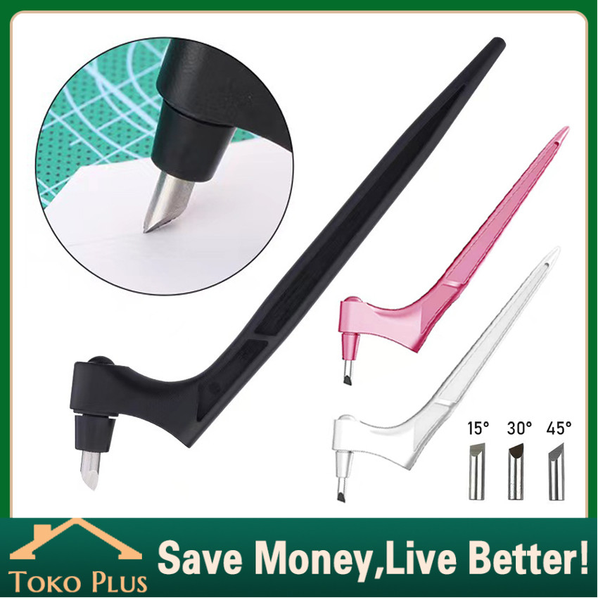 

360 Degrees Pisau Cutter Gyro Pen Potong Kertas Gyro 360° Craft Cutting Tools - Pisau Cutter Gyro 360° Rotating Blade Pemotong Kertas - Craft Rotary Gyro Cutter Pemotong Kertas Jurnaling Craft Journal