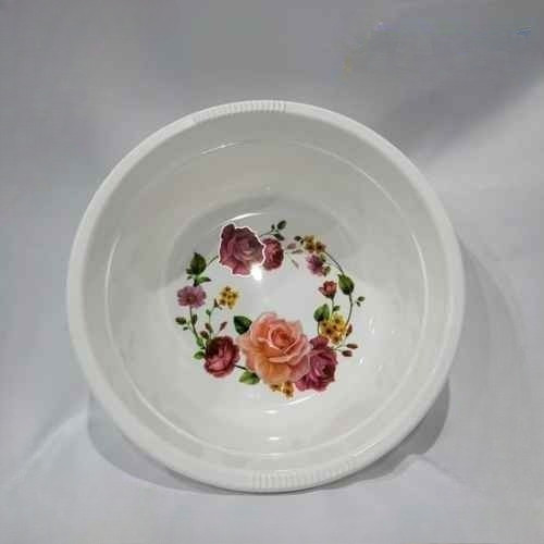 SANERI - BASKOM PLASTIK AIR 203 PUTIH MOTIF BUNGA