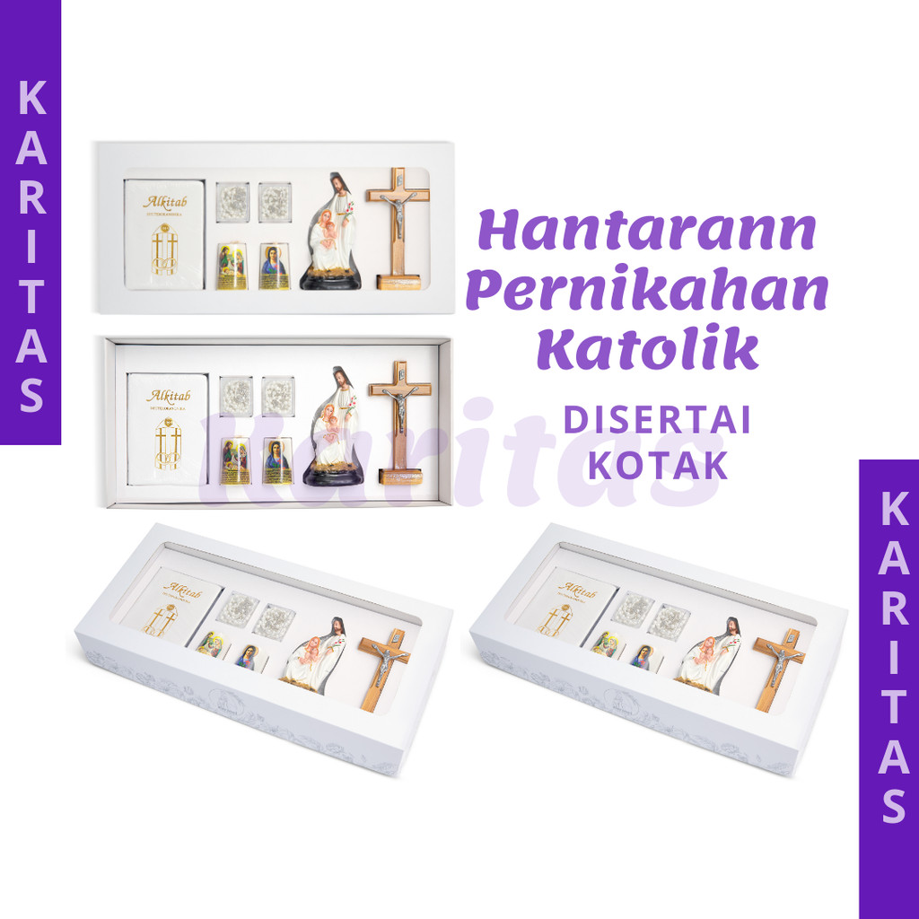 PAKET SESERAHAN PERNIKAHAN KATOLIK + KOTAK CUSTOME PUTIH/ SET HANTARAN PERNIKAHAN KATOLIK / PAKET WE