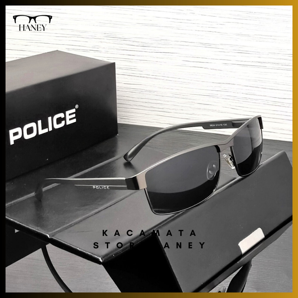 [COD] KACA MATA HITAM POLICE P 24 POLARIZED TITANIUM ANTI RADIASI OUTDOOR INDOOR BERSEPEDA BERKENDAR