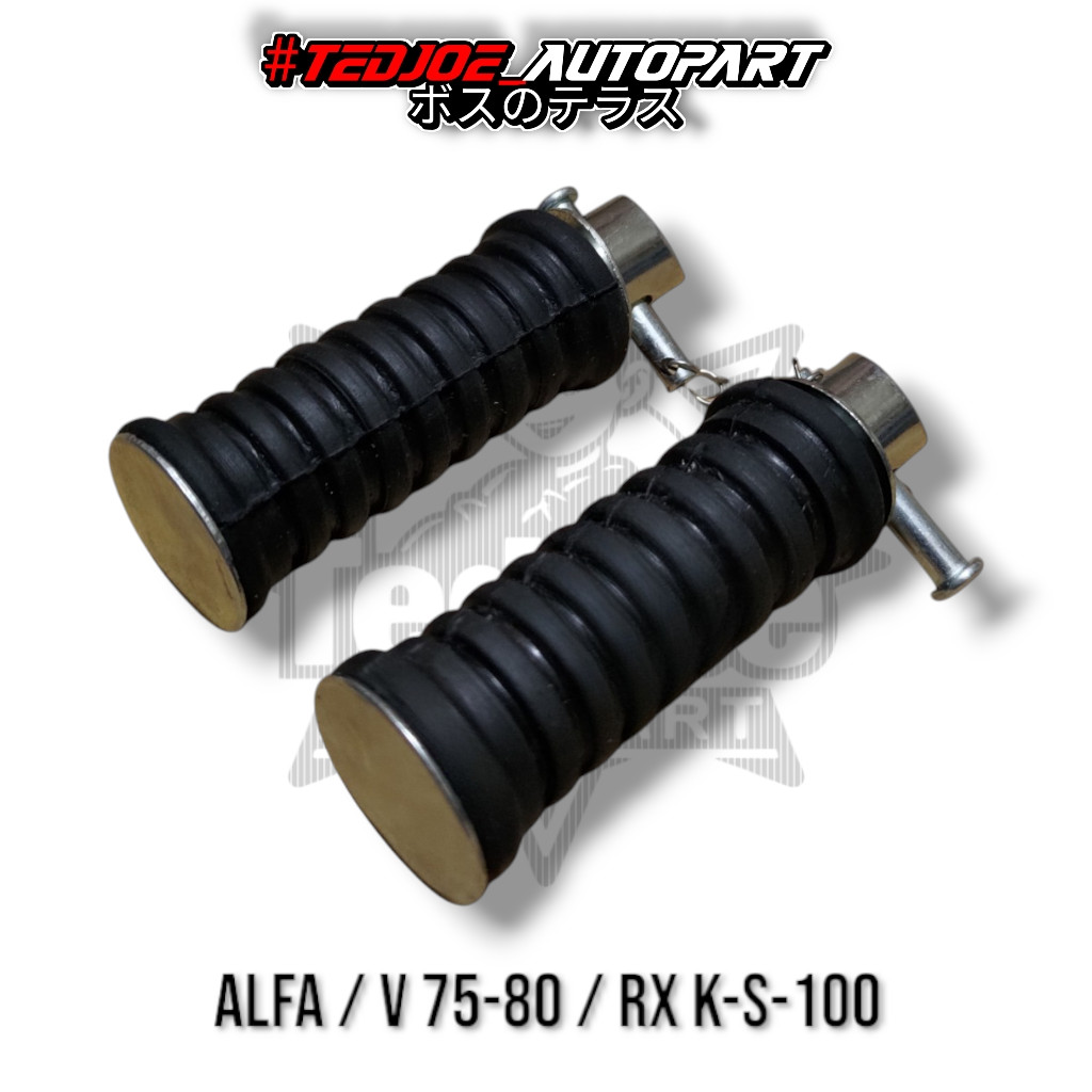 Karet Step Belakang Yamaha Alfa V75 V80 RXS RXK RX100 | Karet Pijakan Kaki Belakang Besi + Karet | F