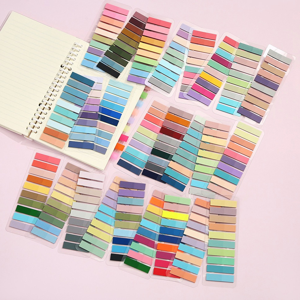 

200-2400pcs Student Index Stickers Transparent Sticky Notes Waterproof Can Be Pasted Anywhere School Office Reading Notes