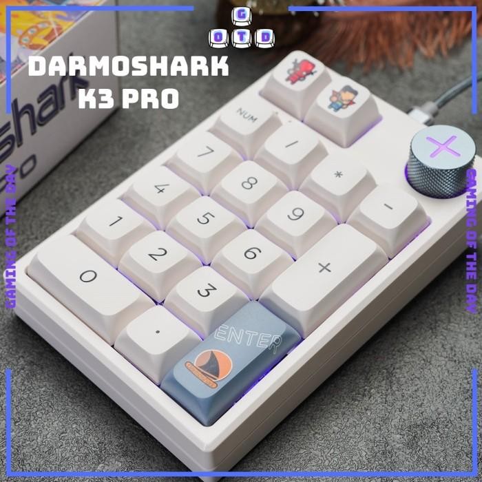 Darmoshark K3 Pro Numpad Mechanical Keyboard 3-Mode Wireless with Knob