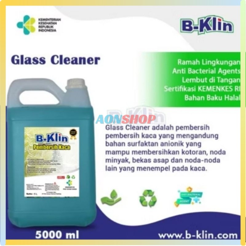 [AS] Cairan Pembersih Kaca Glass Cleaner B-Klin 5 Liter