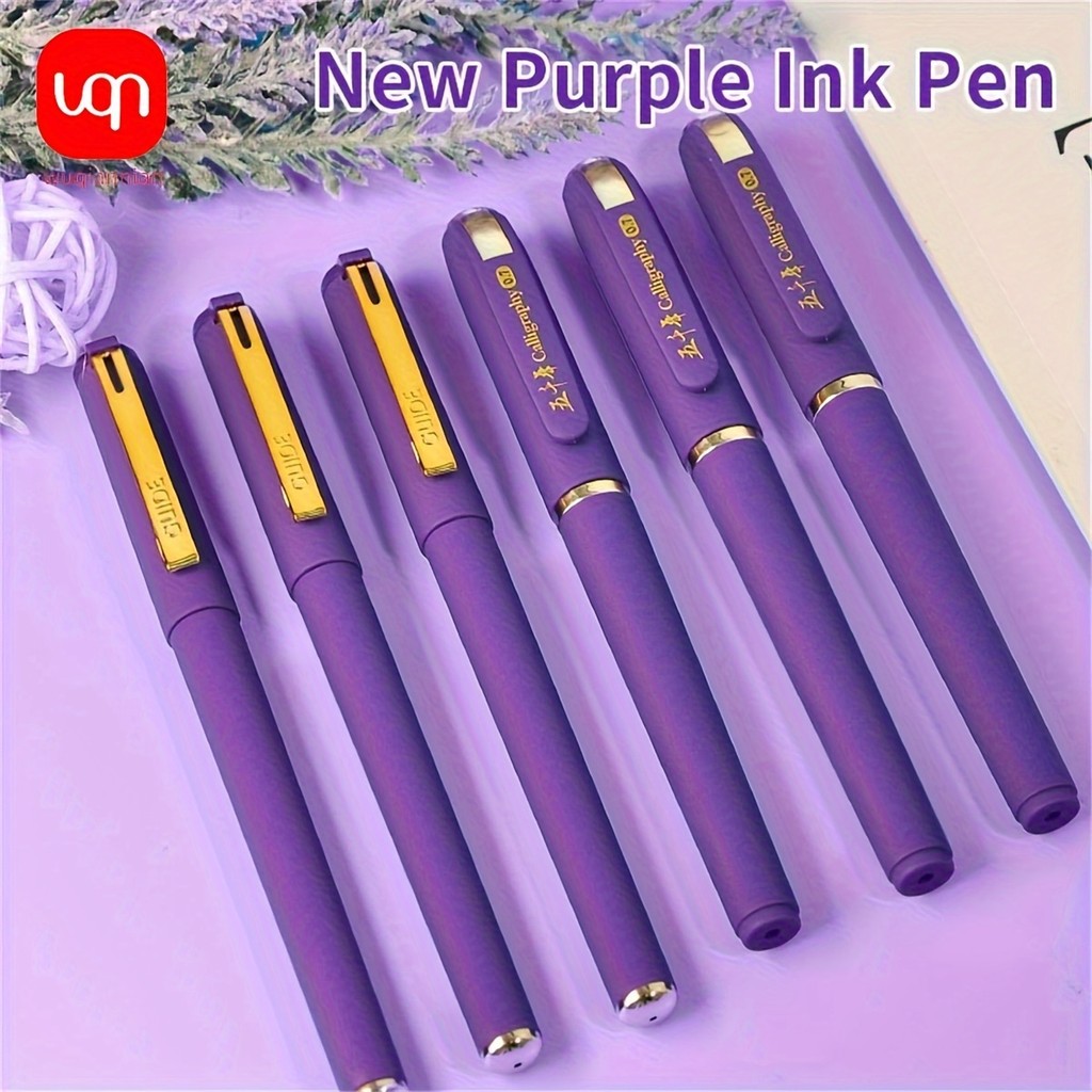 

High Quality Purple Ink Gel Pens - Smooth Writing , 0 . 7mm, LargCapacity-Ldeal For Office And School Supplies- 3 / 6 / 12pcs