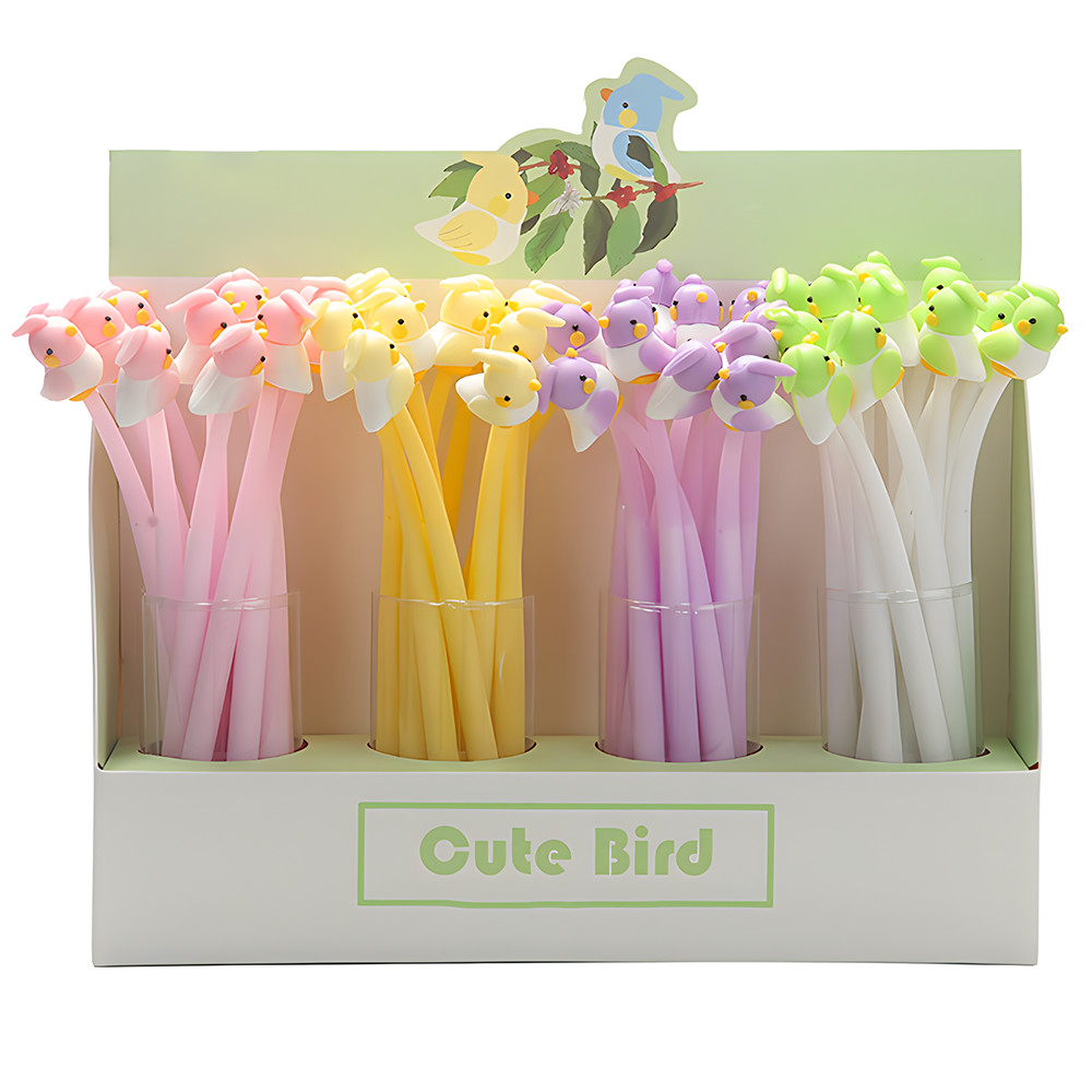 

3D Writing Kawaii Cool Fancy Pens Korean Novelty Cute Bird Gel Ink Pen Funny Girl Kids Aesthetic Stationery School Office Supply