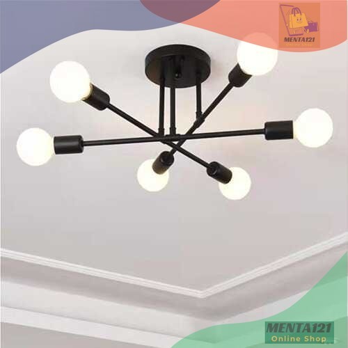 TaffLED Fitting Lampu Plafon LED Minimalis Ceiling 6 Head E27 220V - X099