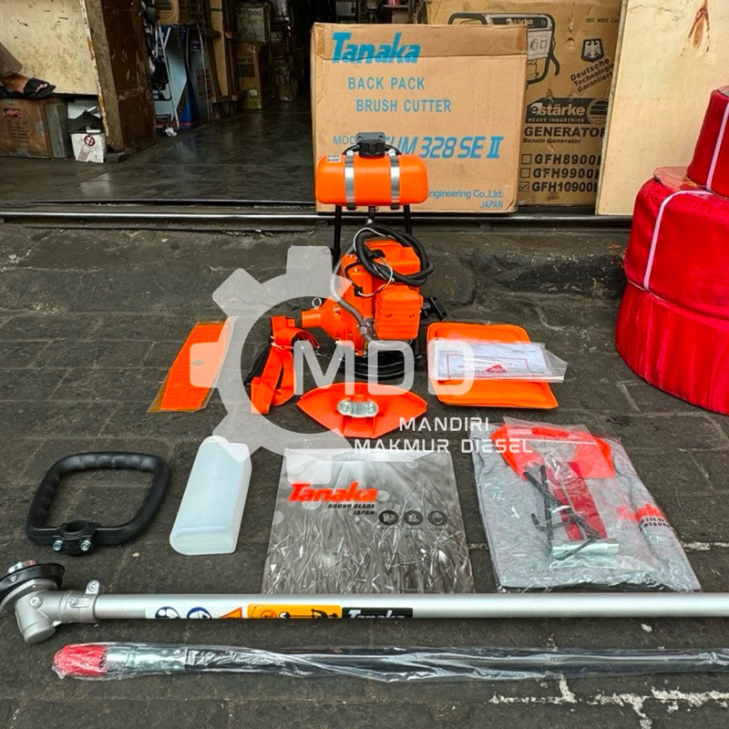 MESIN BABAT POTONG RUMPUT TANAKA SUM 328 SE II BRUSH CUTTER TANAKA BABAT GENDONG