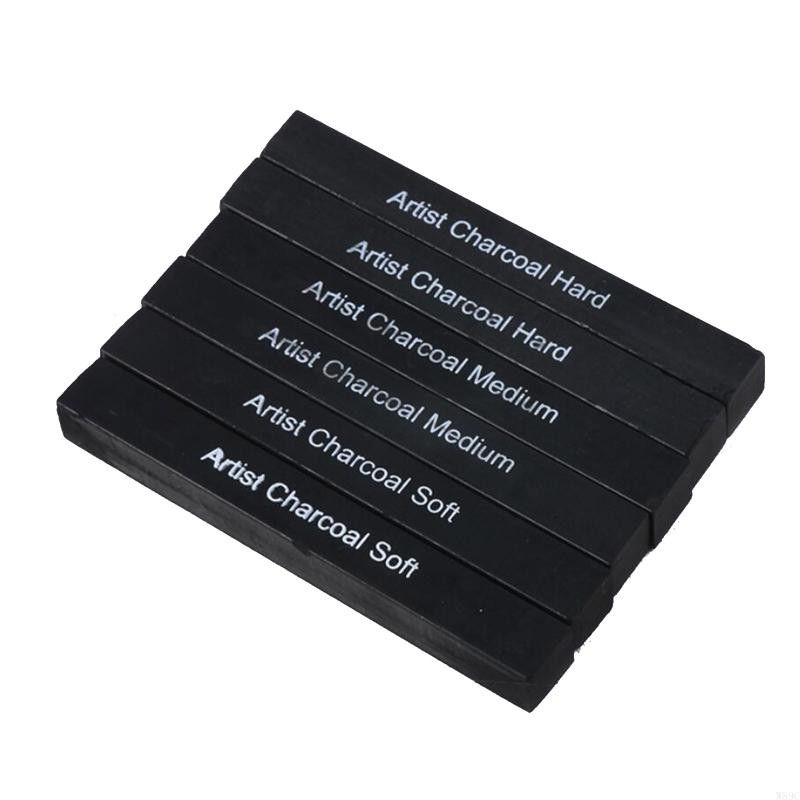 

W89C Sketching Charcoal Sticks for Art Amateur Painter 2 Soft 2 2 Hard