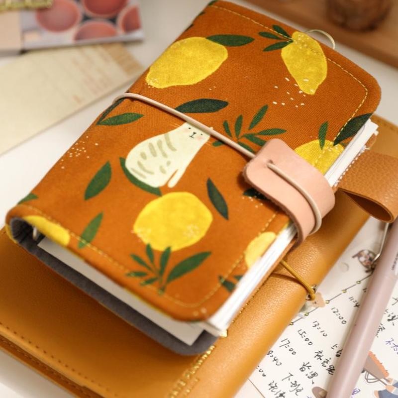 

Portable A7 Detachable Notebook Kawaii Loose Leaf Notebook Girls' Pocket Book Diary Fabric Hand Account Books Back To School