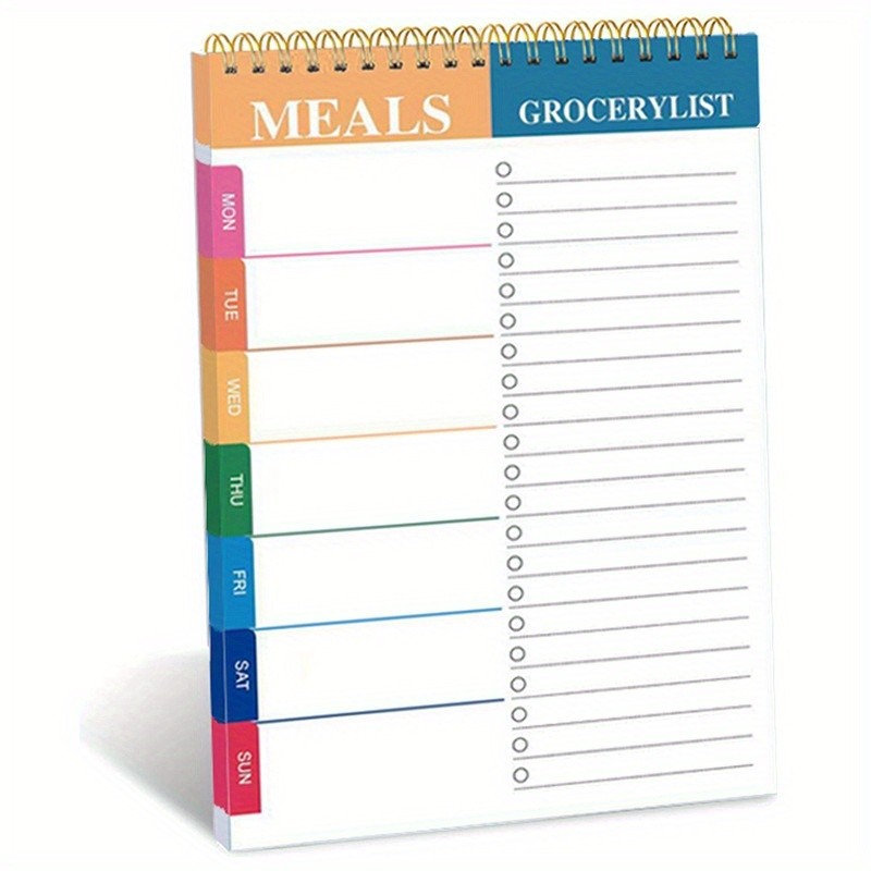 

52 Pages Weekly Meal Planner Pad Meal Planner Notepad For Organized Weekly Tear-Off Grocery Checklist For Convenient Shopping