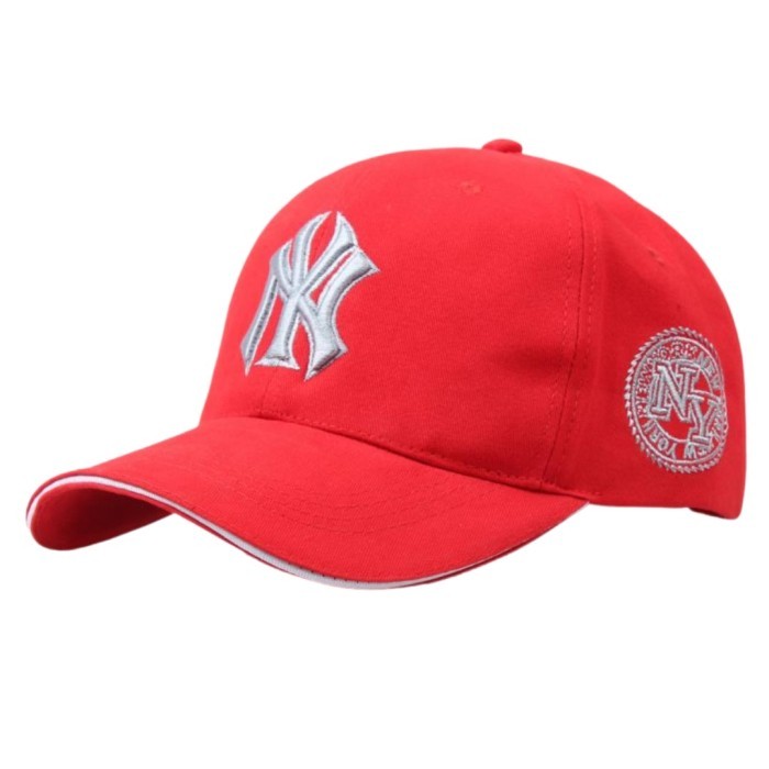 Baseball cap : NY - Topi Baseball - MERAH