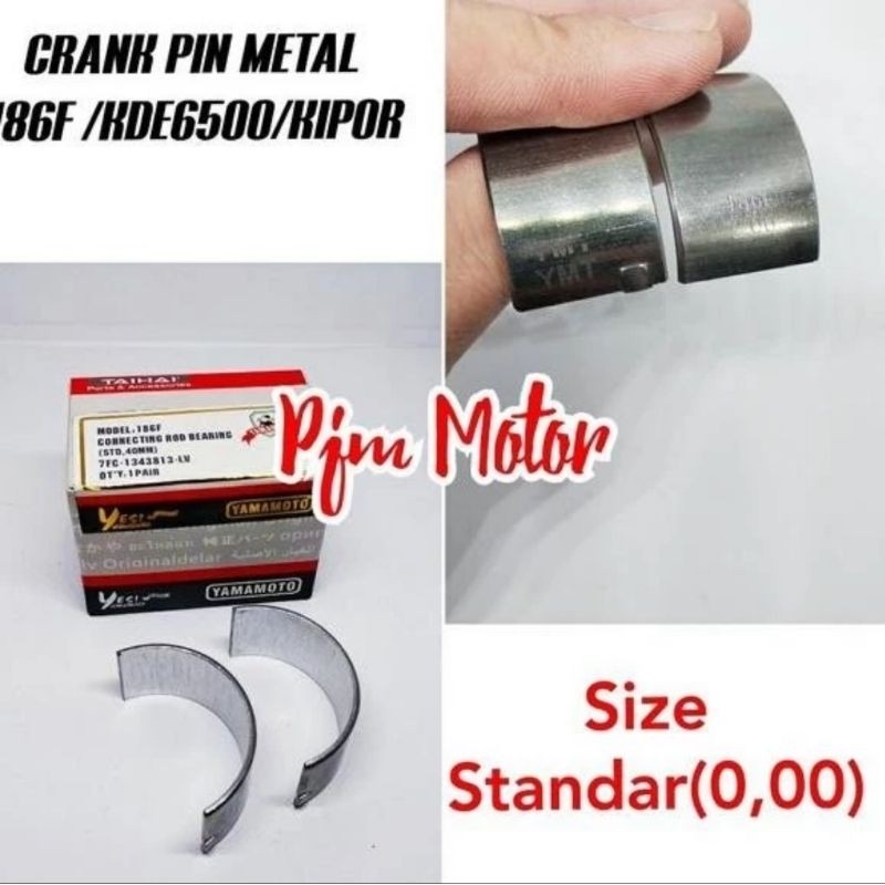 186F Crank pin metal bantalan metalan mesin pengerak dan genset solar 186 186Fa kde6500 kde6700 5000