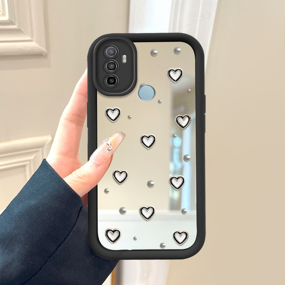 OPPO A53 A33 2020 Terbaru Hp Casing Untuk JZ Mirror Cassing Mode Sofcase Silikon Softcase Love 8663 