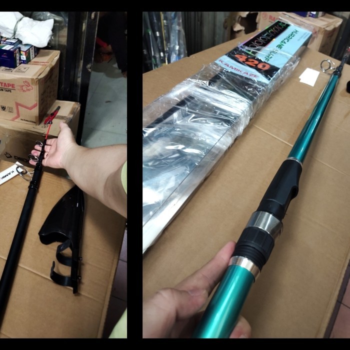 Joran Pancing Kamikaze Hurricane Surf 360 390 420 Cm Carbon Ringan Kuat Kaku Pantai Pasiran