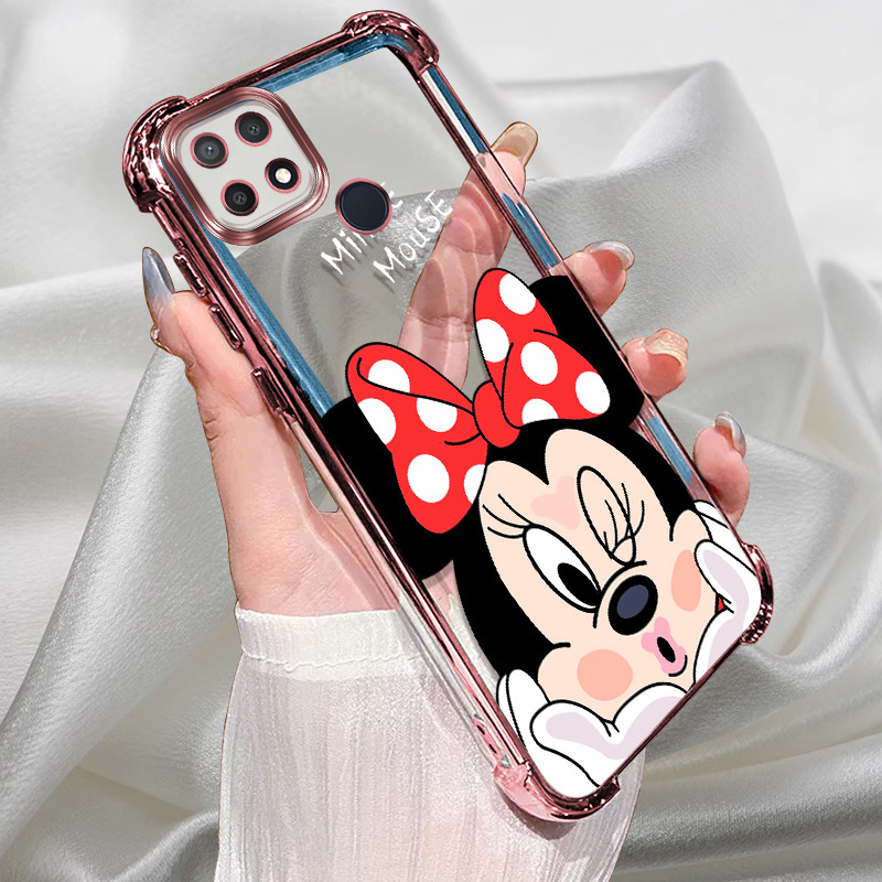 HP Soft Casing OPPO A15 Case Silikon Untuk OPPO A15 OPPOA15 CPH2185 Casing Silikon merah muda Kartun