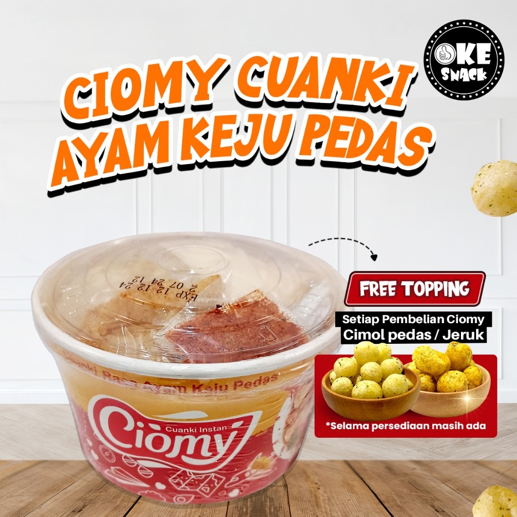 

Ciomy Cuanki Ayam Keju Pedas Cuangki Ciomy Cup Besar Halal Non MSG
