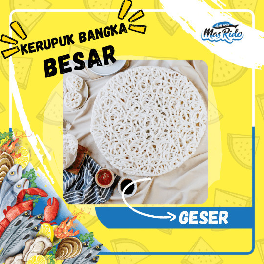 

Kerupuk Bangka Besar Rasa Ikan Tenggiri Renyah Kwalitas Super Murah