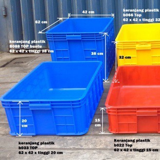 

KERANJANG INDUSTRI BUNTU 61x43x20cm/KERANJANG IKAN/KRAT PLASTIKDijamin Ori
