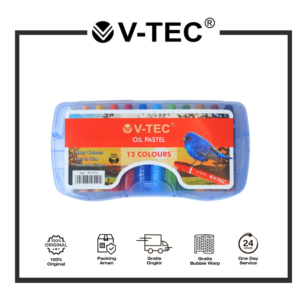 

V-TEC OIL PASTEL COLOUR CRAYON OIL PASTEL OP 1212 PCS