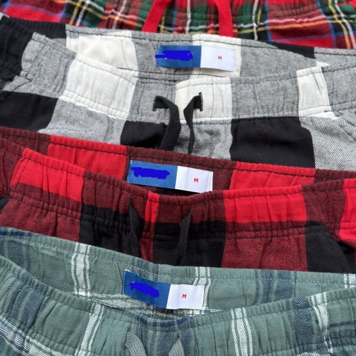 Siertaa Matching Plaid Flannel Jogger Pajama Lounge Pants - Red Plaid, XL