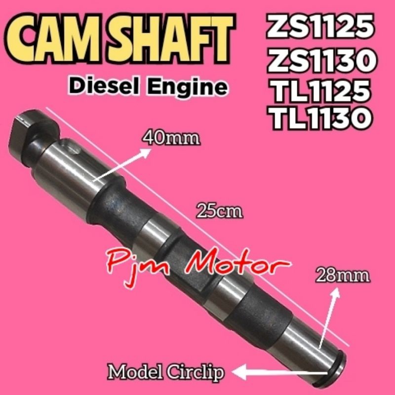 

S1125 Cam shaft As noken as klep mesin diesel pengerak Tianli Feng tian dong feng Chang fa S1130 Zs1125 Zs1130 28pk 30pk S1133 Zs1133 Zs1135 33pk 38pk 35pk amplas
