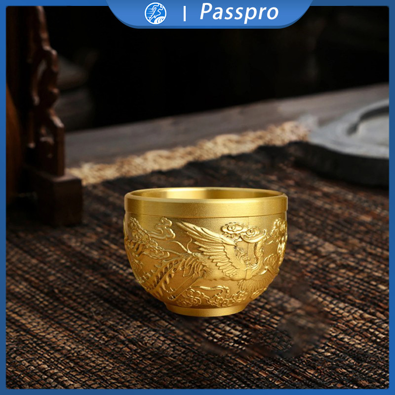 Isi 1 Kuningan Feng Shui Mangkuk Feng Shui Kekayaan Keberuntungan Chinese Traditional Treasure Bowl 