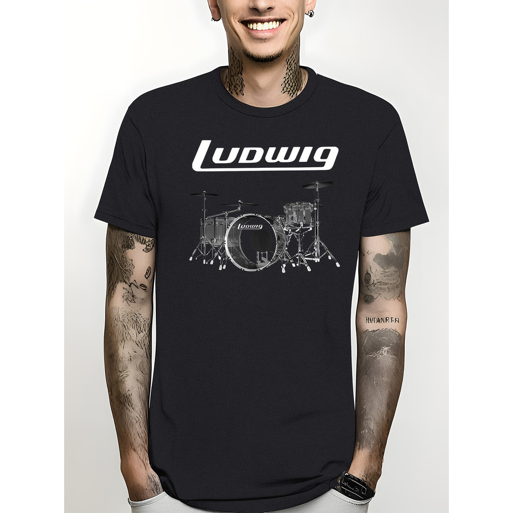 Kaos Ludwig Drum Pria Katun Premium Kaos Lengan Pendek Sablon Distro Nyaman Dipakai Baju Pria Keren 