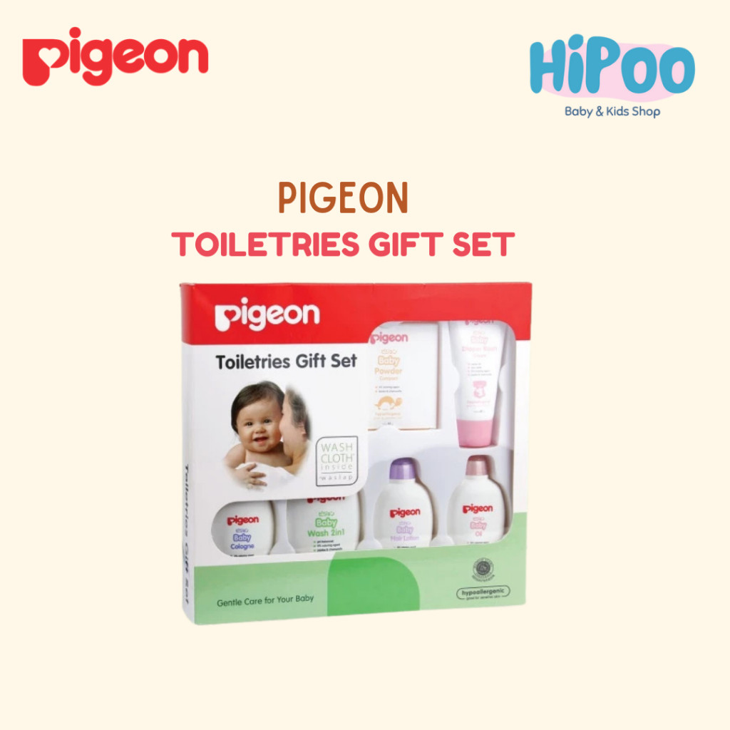 PIGEON Toiletries Gift Set | Paket Perlengkapan Mandi Bayi | Kado Bayi Newborn